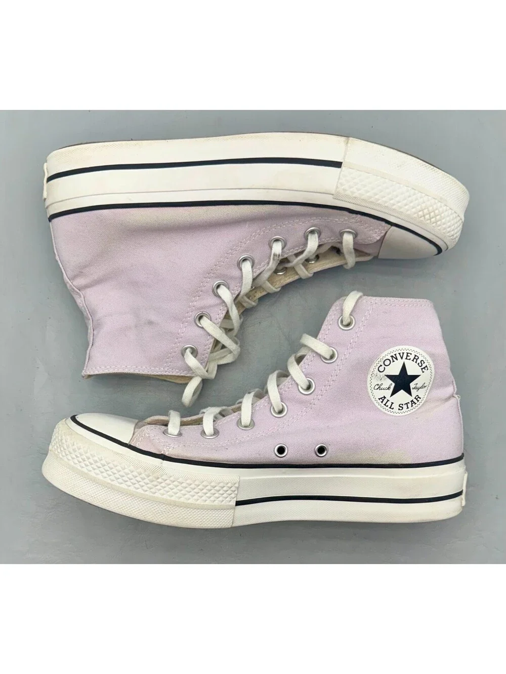 CONVERSE CHUCK TAYLOR ALL STAR HI PLATFORM SNEAKER PALE AMETHYST SIZE 9 AMAZING